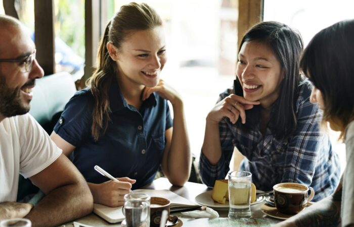 Group Of People Drinking Coffee Concept