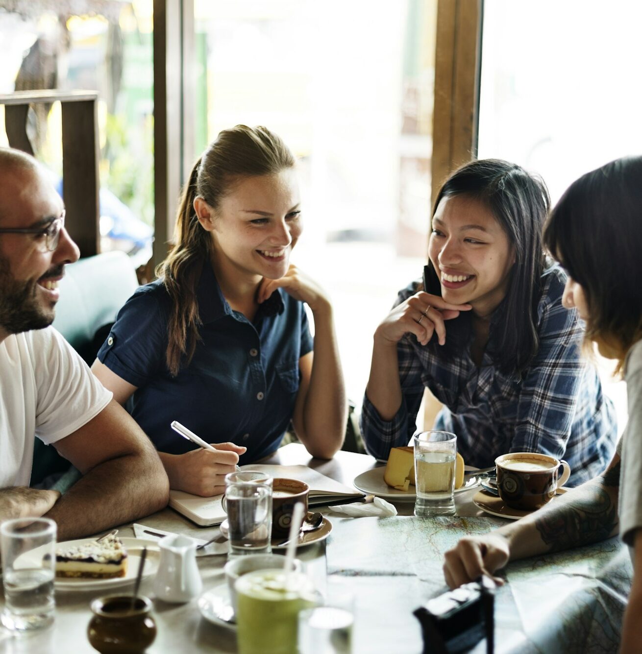 Group Of People Drinking Coffee Concept